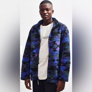 Urban Outfitters Geo Print Sherpa Coat